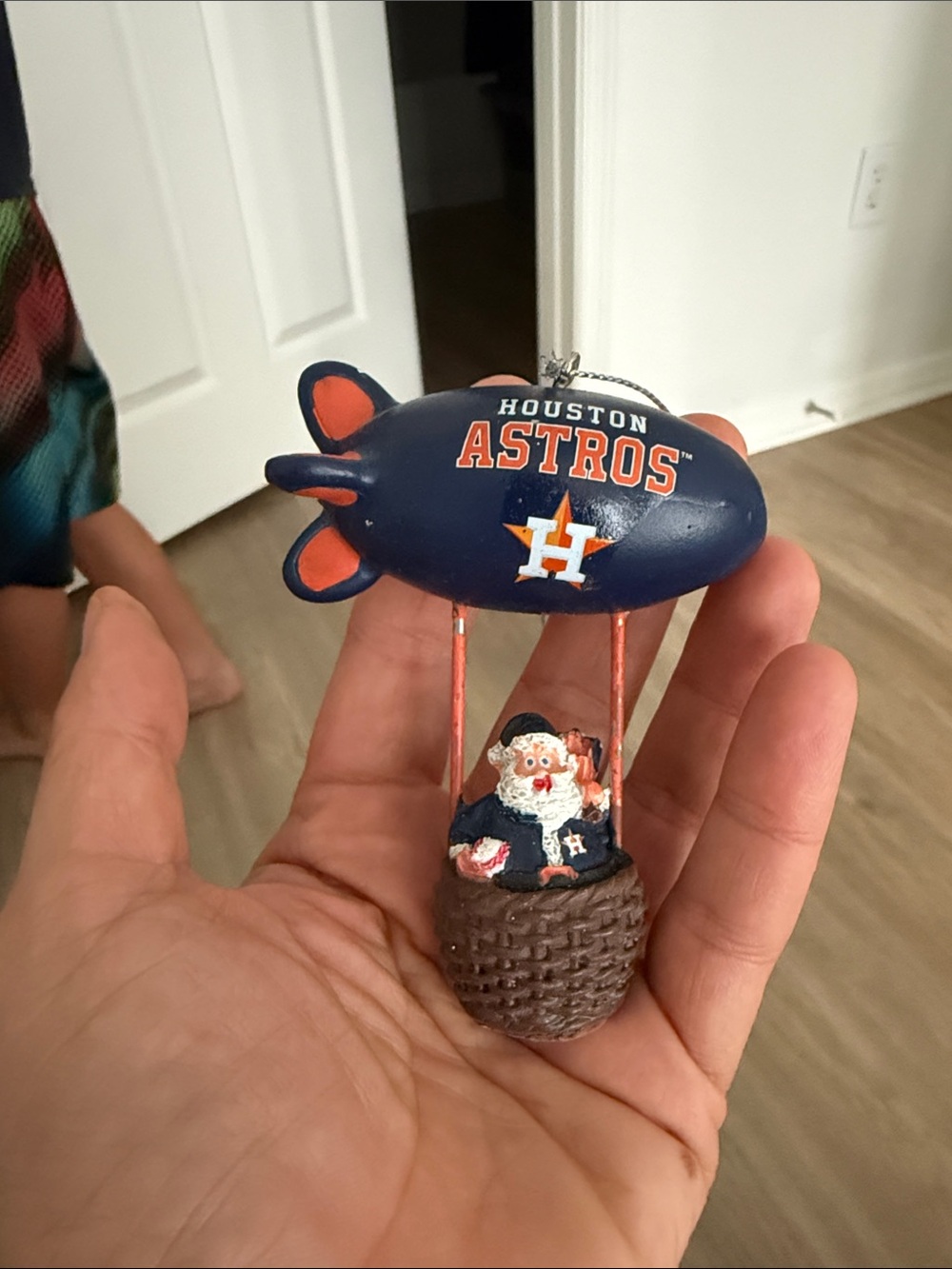 Houston Astros Navy and Orange Blimp Holiday Ornament